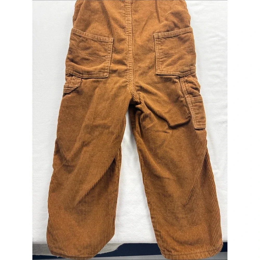 OshKosh B'gosh Corduroy Overalls Kids Size 4T Brown Vestbak Workwear